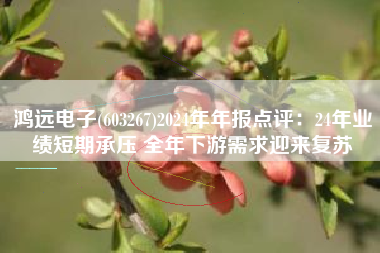 鸿远电子(603267)2024年年报点评：24年业绩短期承压 全年下游需求迎来复苏