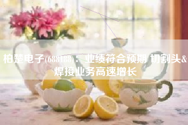柏楚电子(688188)：业绩符合预期 切割头&焊接业务高速增长