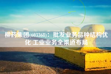 柳药集团(603368)：批发业务品种结构优化 工业业务全渠道布局