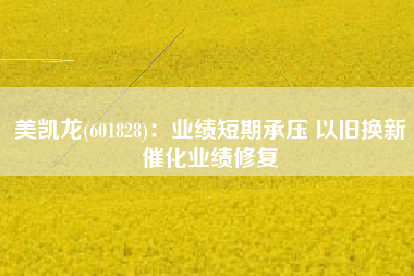 美凯龙(601828)：业绩短期承压 以旧换新催化业绩修复