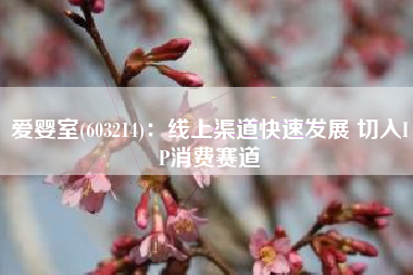 爱婴室(603214)：线上渠道快速发展 切入IP消费赛道