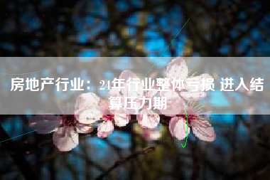 房地产行业：24年行业整体亏损 进入结算压力期