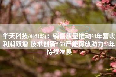 华天科技(002185)：销售放量推动24年营收利润双增 技术创新2.5D产能释放助力25年持续发展