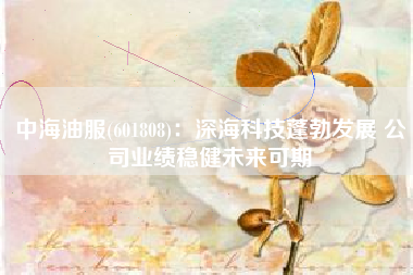 中海油服(601808)：深海科技蓬勃发展 公司业绩稳健未来可期