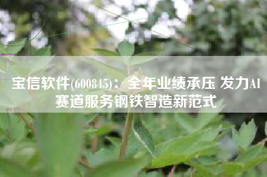 宝信软件(600845)：全年业绩承压 发力AI赛道服务钢铁智造新范式