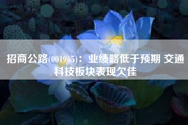 招商公路(001965)：业绩略低于预期 交通科技板块表现欠佳