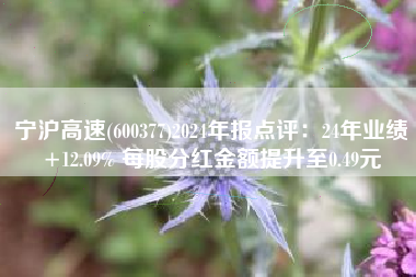 宁沪高速(600377)2024年报点评：24年业绩+12.09% 每股分红金额提升至0.49元