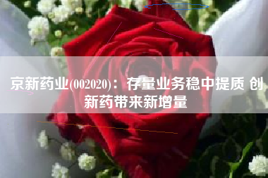 京新药业(002020)：存量业务稳中提质 创新药带来新增量