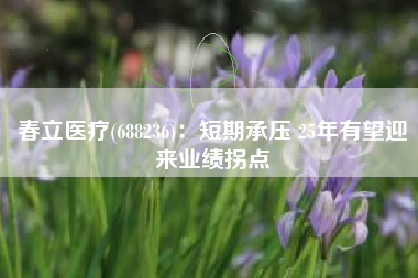 春立医疗(688236)：短期承压 25年有望迎来业绩拐点