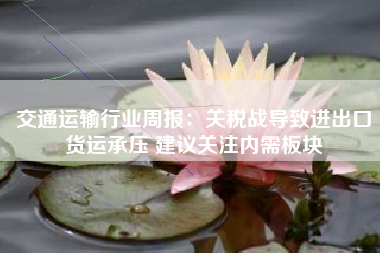 交通运输行业周报：关税战导致进出口货运承压 建议关注内需板块