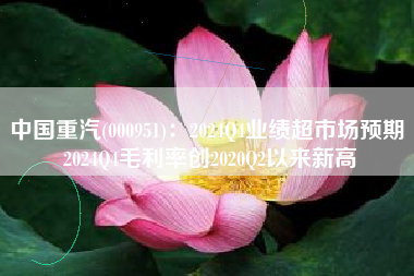 中国重汽(000951)：2024Q4业绩超市场预期 2024Q4毛利率创2020Q2以来新高