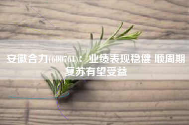 安徽合力(600761)：业绩表现稳健 顺周期复苏有望受益