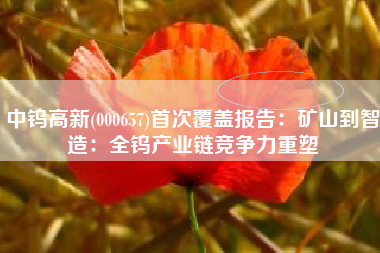 中钨高新(000657)首次覆盖报告：矿山到智造：全钨产业链竞争力重塑
