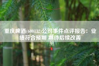 重庆啤酒(600132)公司事件点评报告：业绩符合预期 期待后续改善