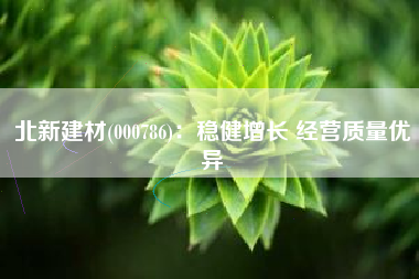 北新建材(000786)：稳健增长 经营质量优异