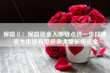 保险Ⅱ：保险资金入市堵点进一步打通 资本市场有望迎来大量长线资金