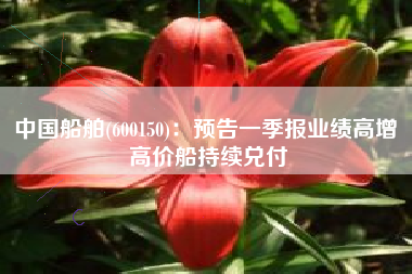 中国船舶(600150)：预告一季报业绩高增 高价船持续兑付