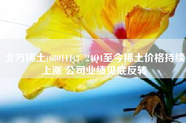 北方稀土(600111)：24Q4至今稀土价格持续上涨 公司业绩见底反转