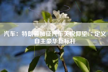 汽车：特朗普加征汽车关税仰望U7 定义自主豪华新标杆