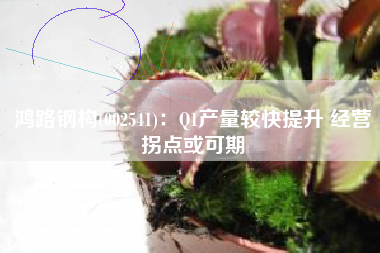 鸿路钢构(002541)：Q1产量较快提升 经营拐点或可期