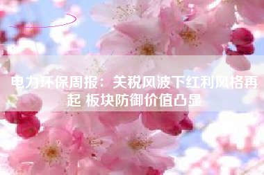 电力环保周报：关税风波下红利风格再起 板块防御价值凸显