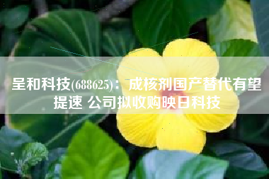 呈和科技(688625)：成核剂国产替代有望提速 公司拟收购映日科技