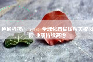 道通科技(688208)：全球化布局缓解关税风险 业绩持续高增