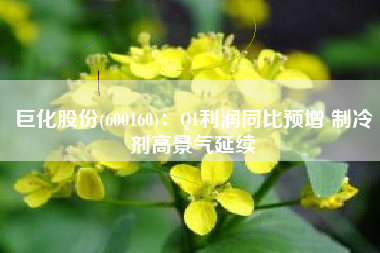 巨化股份(600160)：Q1利润同比预增 制冷剂高景气延续