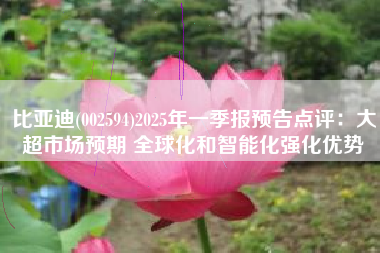 比亚迪(002594)2025年一季报预告点评：大超市场预期 全球化和智能化强化优势