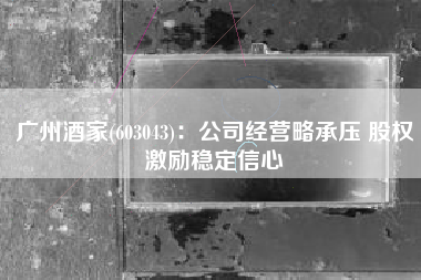 广州酒家(603043)：公司经营略承压 股权激励稳定信心