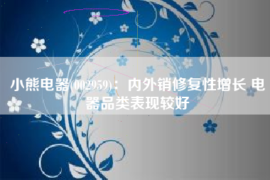 小熊电器(002959)：内外销修复性增长 电器品类表现较好
