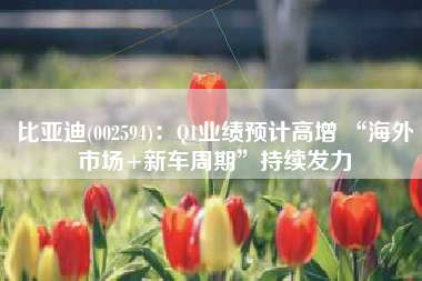 比亚迪(002594)：Q1业绩预计高增 “海外市场+新车周期”持续发力