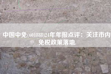 中国中免(601888)24年年报点评：关注市内免税政策落地