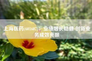 上海医药(601607)：业绩增长稳健 创新业务成效亮眼