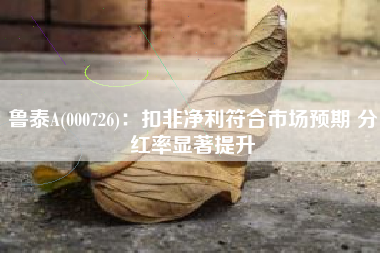 鲁泰A(000726)：扣非净利符合市场预期 分红率显著提升