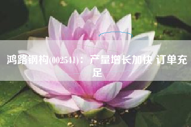 鸿路钢构(002541)：产量增长加快 订单充足