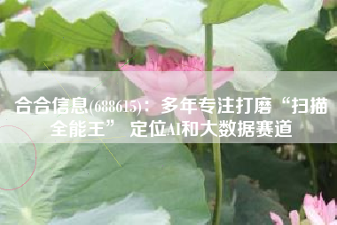 合合信息(688615)：多年专注打磨“扫描全能王” 定位AI和大数据赛道