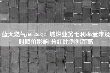 蓝天燃气(605368)：城燃业务毛利率受未及时顺价影响 分红比例创新高