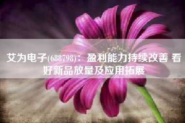 艾为电子(688798)：盈利能力持续改善 看好新品放量及应用拓展