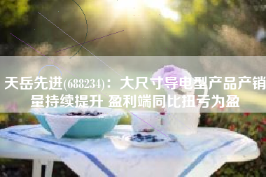 天岳先进(688234)：大尺寸导电型产品产销量持续提升 盈利端同比扭亏为盈