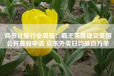 商贸社服行业周报：霸王茶姬提交美国公开募股申请 京东外卖日均破百万单