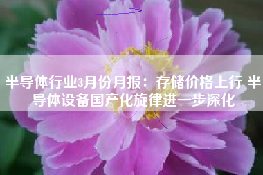 半导体行业3月份月报：存储价格上行 半导体设备国产化旋律进一步深化