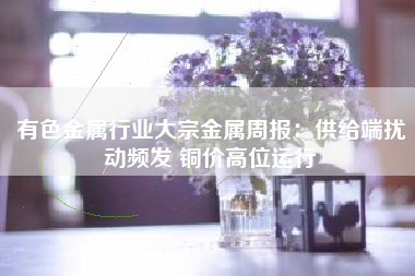 有色金属行业大宗金属周报：供给端扰动频发 铜价高位运行