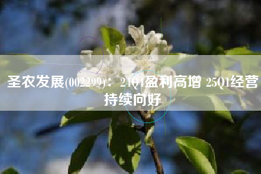圣农发展(002299)：24Q4盈利高增 25Q1经营持续向好
