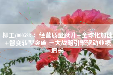 柳工(000528)：经营质量跃升+全球化加速+智变转型突破 三大战略引擎驱动业绩增长