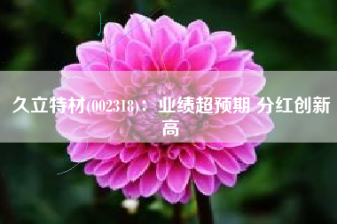 久立特材(002318)：业绩超预期 分红创新高