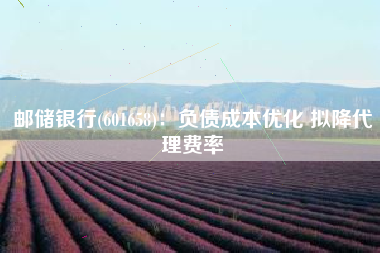 邮储银行(601658)：负债成本优化 拟降代理费率