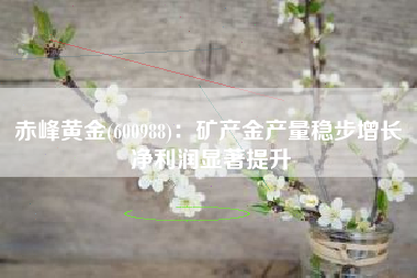 赤峰黄金(600988)：矿产金产量稳步增长 净利润显著提升