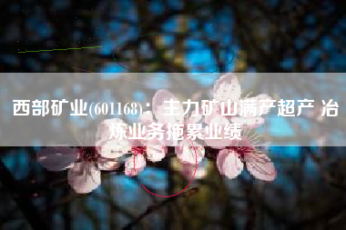 西部矿业(601168)：主力矿山满产超产 冶炼业务拖累业绩