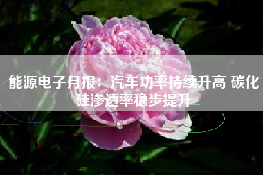能源电子月报：汽车功率持续升高 碳化硅渗透率稳步提升